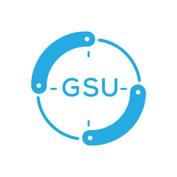 GSU Modern Company logo. GSU Circular Technology Logo design for entrepreneur and business. GSU best icon Digital Branding.
