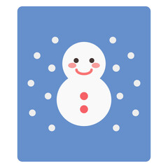 크리스마스 눈사람 카드 아이콘