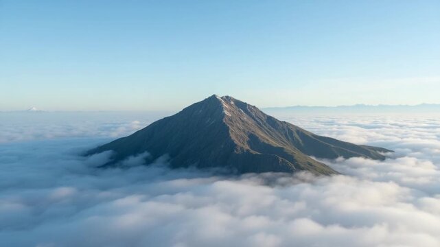 Mountain Peak Above Clouds