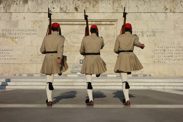 Obraz premium Cambio de guardia en Grecia