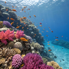 Obraz premium Vibrant underwater coral reef ecosystem