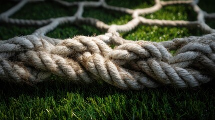 Braided Rope Texture on Grass