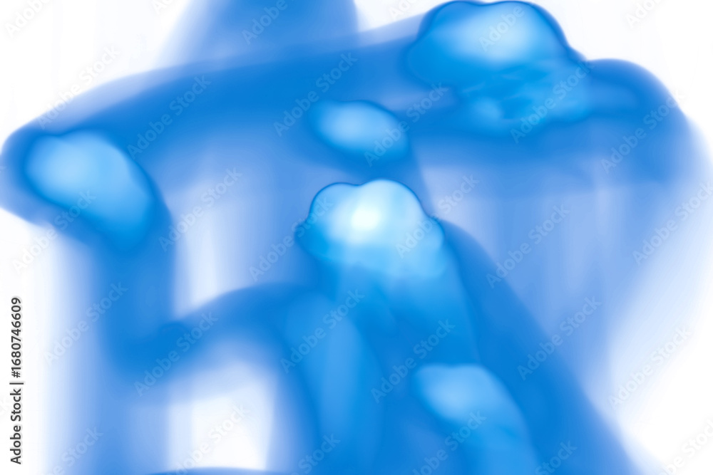Poster abstract blue light overlay effect light trail leak design element isolated on transparent backgroun
