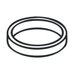 Fototapeta premium Simple circular band for crafts and home decor projects. Vector illustration