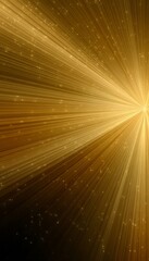 Radiant Golden Sunlight Beams Converging from Distant Source Creating Warmth and Dreamy Moments