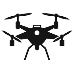 Drones vector clean black silhouette design white background