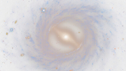 Spiral galaxy overlay on transparent background
