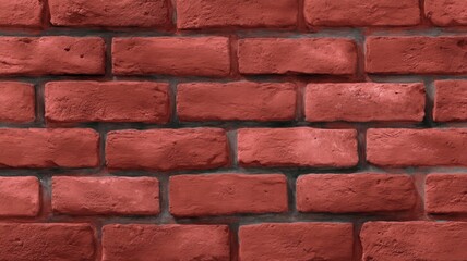 Textured red brick wall in warm lighting. Artificial intelligence image
