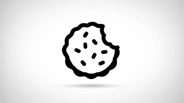 Simple black and white cookie graphic