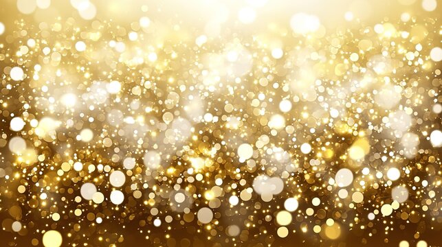 Golden Bokeh Background for Festive and Elegant Designs 