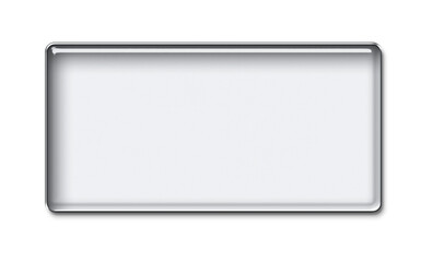 Transparent glass rectangle shape isolated on transparent background