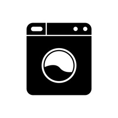 Icon a washing machine, isolated against a clean background.