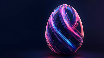 Glowing Abstract Egg Shape Design