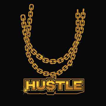 hustle neclace chain rapper.eps