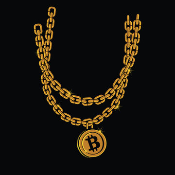 bitcoin neclace chain rapper music.eps