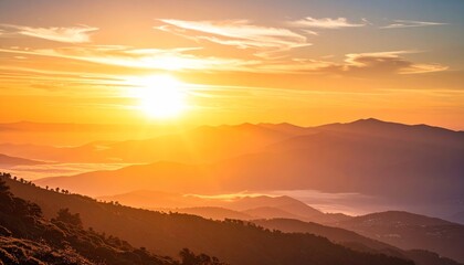 Obraz premium Golden Light at the Edge of Sunset The Sun’s Graceful Farewell 