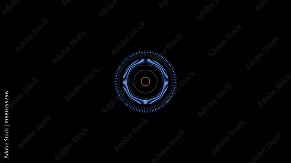 Poster abstract geometric design, dynamic circle patterns