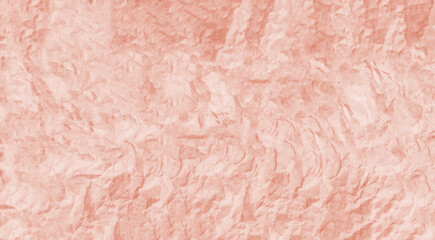 Crumpled pink paper texture creating a detailed background