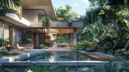 Modern house with swimming pool