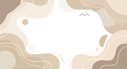 Abstract beige background with wavy shapes and lines, suitable for presentations or web design.