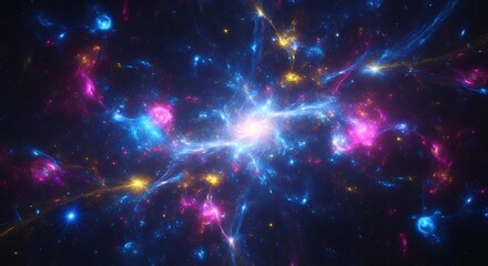 Obraz premium Abstract Cosmic Energy Explosion.