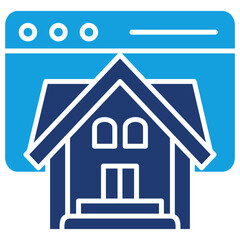 Homepage Flat Blue Icon