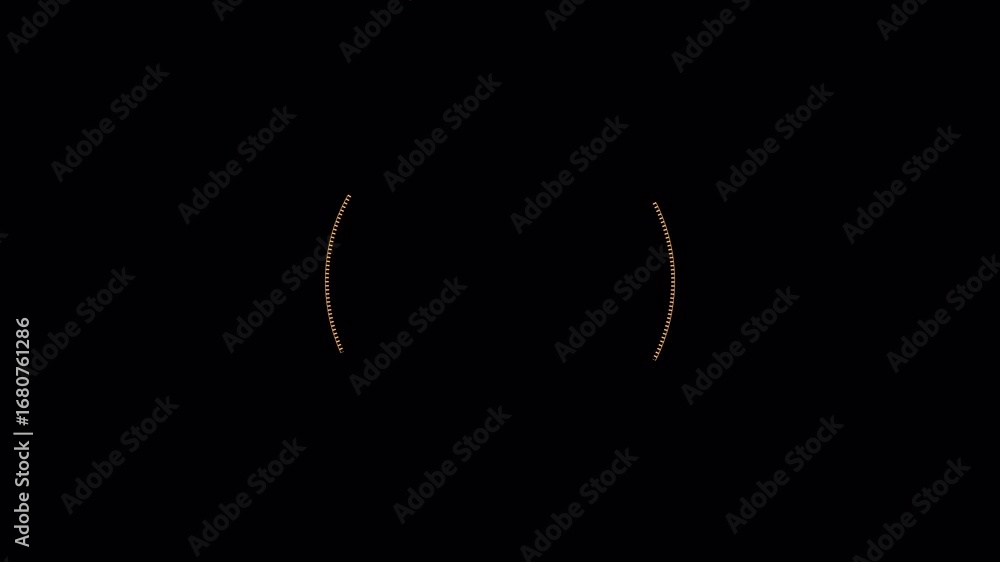 Poster abstract orange glowing lines: dynamic motion graphic loop
