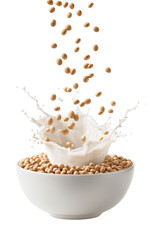 Soy milk and cereal, splash