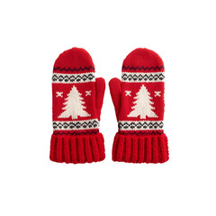 red christmas stocking isolated on transparent or white background, png 