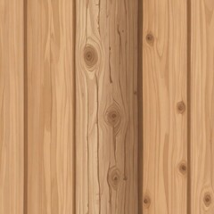 Fototapeta premium Detailed illustration of light brown wood planks with visible wood grain and knots.