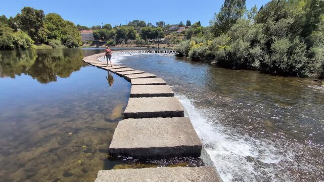An adventurous Footpath across the Tamega River in Amarante called "Northern Adventure" (NorthAdventure), Region Norte - Portugal