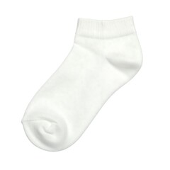 Single white sock on white background
