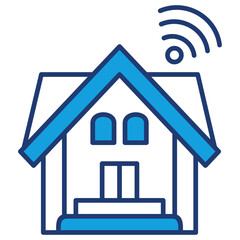 Smart Home Blue Icon