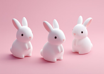 A 3D cartoon rabbit stands out against the background
