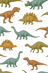 Dinosaur Seamless Pattern