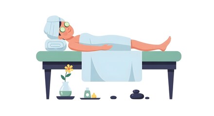 Woman Receiving Facial Treatment in Spa or Wellness Center with Relaxing Atmosphere