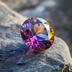 Precious stone rainbow reflections natural rock setting vibrant gemstone sparkling clarity color luxury faceted brilliance