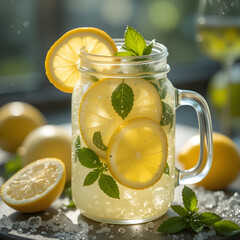 Energy drink with lemons