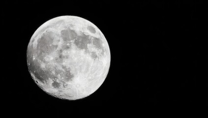 Fototapeta premium Detailed Moon in Night Sky