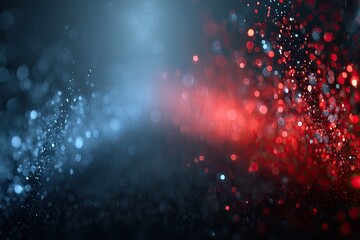 Abstract backdrop of colliding blue and red light
