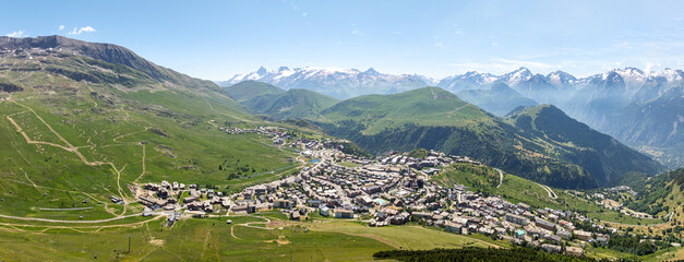 Panorama Alpe d'huez en &eacute;t&eacute;