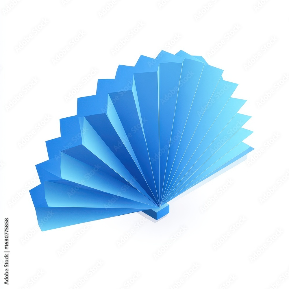 Poster abstract blue fan shape design element for backgrounds and presentations perfect for modern graphic 