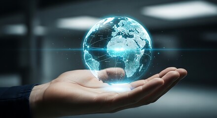 Holographic Earth in Hand.