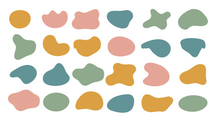 blob shape organic vector illustration set collection