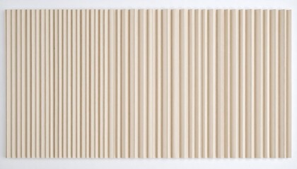 Obraz premium Beige, vertical, ribbed panels on a white background. Simple, repeating design