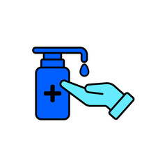 Icon a hydroalcoholic gel, isolated against a clean background.