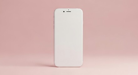 Blank White Rectangular Object on Pink Background.