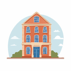 Fototapeta premium Vintage building. Stock vector hand drawn Illustration.