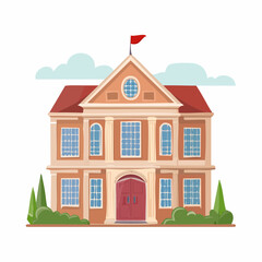Fototapeta premium Vintage building. Stock vector hand drawn Illustration.