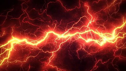 A striking contrast of vibrant lightning illuminates a dark background.